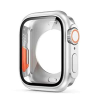 【秒變ultra】適用ApplewatchS9_8_7蘋果手錶全包保護殼膜一體6_5全包-銀色iwatch s7/s8/s9 41mm