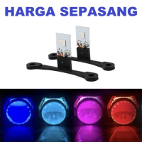 Lampu LED Devil Eye Projector OSRAM Demon Eye Projie BiLED Mobil Motor - OSRAM Devil Eye, Biru