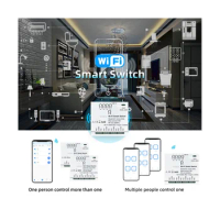 4CH WiFi Smart Switch RF433 85-265V 2.4G WiFi Smartlife Home Automation Module for IFTT Alexa Google Home