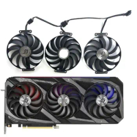 3 fans CF1010U12S T129215SU suitable for ASUS GeForce RTX3060ti 3070 3070ti 3080 3080ti 3090 ROG STRIX OC graphics card replacem