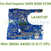 For Dell Inspiron 5459 5559 5759 Laptop motherboard LA-D071P with I3 I5 I7 CPU 100% Tested Fully Work