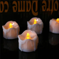 6 pieces Flameless led candle,Warm white Light Flash Electronic Tealights Urodziny,Battery Operated Wedding candles