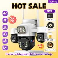 R special【4G or WiFi H30 3-lensa Cam Outdoor】Franwell kalis air 2MP+2MP+2MP cctv sambung ke telefon