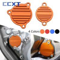 Motorcycle Oil Pump Cover Guard Cap and Oil Filter Cover Cap For KTM 250 350 450 500 530 SXF XCF XCW EXC EXCF SMR XCFW 2009-2021