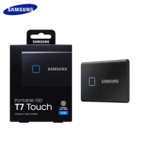 100% Original Samsung T7 Touch Portable ssd 2tb USB 3.2 Gen 2 External Solid State Drive Type-C Fingerprint Security External