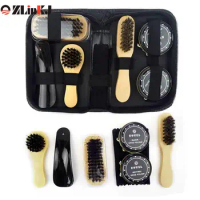 8Pcs/Set Pro Shoes Care Kit Portable Tools For Boots Sneakers Cleaning Set Brush Shine Polishing Tool For Leather Shoes