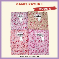 Gamis Katun Siu Lie L / Baju Tidur Long Dress Wanita - Gamis L-A, Coklat