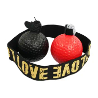 Boxing Reflex Ball Headband, Boxing Ball on String, Hand Eye Coordination, Training, Reflex Punching Ball for Home Gym, Women