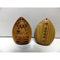 瑤池金母白檀木精雕佛牌