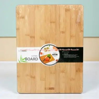 Krischef Cutting Board Papan Talenan Bambu 36x25cm Alas Memotong Alat Potong Talenan Warna Coklat Pa