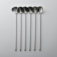 德國WMF 不鏽鋼兩用型湯匙吸管 20cm 6入