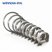 WINNOW-INTL - Universal Stainless steel 3.0 " 3.5" 4.0" 4.5“ 5.0" Auto Parts V Band Clamp V-Band Clamps For Exhaust Pipes Turbo.