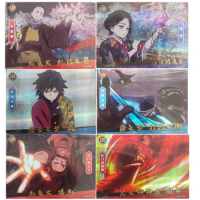 Anime Demon Slayer Kamado Tanjirou Agatsuma Zenitsu Kamado Nezuko Tamayo collection card Entertainment toys Board game card