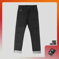 Prodigo * Todo Celana Jeans Pria I Jeans Hitam Pria Slim Fit Stretch I Celana Denim Selvedge Accent