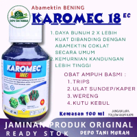 Abamektin BENING KAROMEC 18 EC 100 ml Ampuh Basmi Trips Kutu Kebul, Wereng, Ulat, Kaper Sundep, Liro