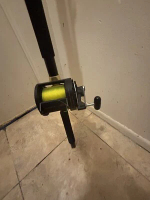 SHIMANO TRITON TLD25 REEL WITH 5'6" STAND UP CUSTOM BOAT ROD 50-80 LB COMBO