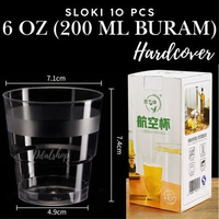 Gelas Plastik Bening Transparant Unik Sloki mini Seperti Kaca untuk Minuman Jus Dessert cup 200ml(bu
