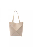 LOEWE Pre-Loved LOEWE PUZZLE TOTE MEDIUM Shoulder bag tote bag leather beige