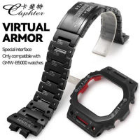 Caphter Metal Watch Case Bezel Stainless Steel Strap Watchband Bracelet For Casio For G-Shock GMW-B5000 Modified Accessories