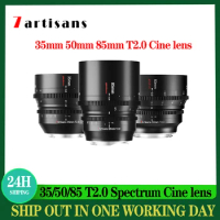 7artisans 35mm 50mm 85mm T2.0 Spectrum Cine lens Full Frame Cine Lens For Sony E/FX3 Panasonic S5 Leica SIGMA L Nikon Z Canon RF