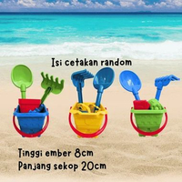 Mainan pantai ember kastil kotak sekop dan cetakan pasir ajaib Ember Kuning