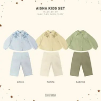 BOHOPANNA - RAYA COLLECTION - AISHA KIDS SET - Setelan Baju Maslim Anak 9-10Y AMIRA