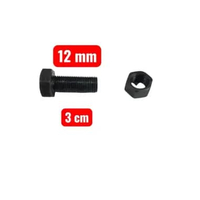 Baut Mur Baja Drat Halus Kunci 17 Panjang 3 Cm ISI 5 PCS