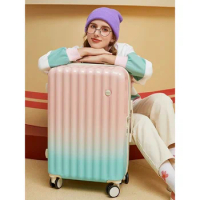 Gradient Rolling Luggage 20/22/24/26/28 Inch 2024 New Fashion Travel Suitcase Silent Trolley Case Large Capacity