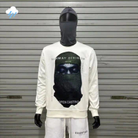 Military Green Masked Man Printing IH NOM UH NIT PARIS Sweatshirts Men Women 100% Cotton Hoodie Hop Hop Top Quality Pullovers