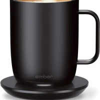 Ember Temperature Control Smart Mug 2, 14 Oz, App-Controlled Heated Coffee Mug W/ 80 Min Battery Life and Improved Design, Black