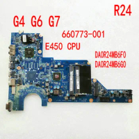 For HP Pavilion G4 G6 G7 G7-1219WM G7-1222NR NOTEBOOK 660773-001 Laptop Motherboard DA0R24MB6F0 DA0R24MB6G0 Main board E450 CPU