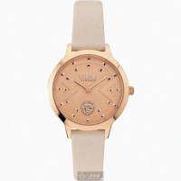 【VERSUS】VERSUS凡賽斯女錶型號VV00374(玫瑰金色錶面玫瑰金錶殼米白色真皮皮革錶帶款)