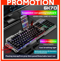 Hot Sale ~Ship From KL~ GK70 Mechanical GAMING KEYBOARD 104keys Colorful LED Backlight Gaming Keyboa