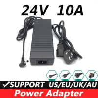 24V 10A Power Adapter 24V10A Switching Power Cord Adapter Current With Micro Cooling Fan 5.5*2.1mm