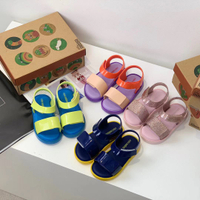 การซื้อของแท้จากบราซิลใหม่ของ Melissa Mini Melissa รองเท้าแตะแนวนอนรองเท้าเด็กผู้หญิงรองเท้าเจลลี่ ~