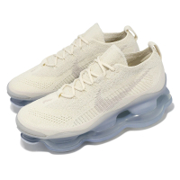 【NIKE 耐吉】休閒鞋 Wmns Air Max Scorpion FK 椰奶色 藍 大氣墊 針織 女鞋(DJ4702-101)