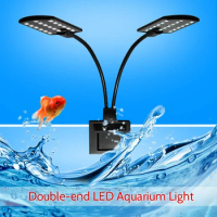 Portable AC220V 10W 32 LED Dual-end Aquarium Light Fish Jar Lamp Flexible Bendable Illumination Angle White