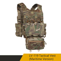 LV-119 Tactical Vest for Maritime Version, External Expansion Buckle, Back Expansion Zipper, Quick Detachable Waistband Design