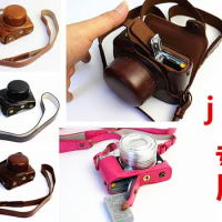 PU Leather Camera Case Bag Cover for Nikon J5 10-30mm Lens Camera Bag with neck Strap