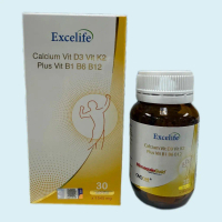 Excelife Calcium Vit D3 Vit K2 PLus Vit B1 B6 B12 30s (exp: July 2027)