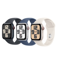 Apple Watch SE LTE 40mm 2024 鋁金屬錶殼配運動錶帶