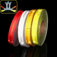 1"x33' Diamond Grade White Red Yellow Reflective Safety Tape Cycling Helmet Sticker Fluorescent Blue Strip For Motorbike Bicycle