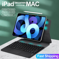 For iPad Pro 12.9 Case 2021 M1 2018 iPad Pro 11 2020 Air 5th 4 10.9 2022 Magic Bluetooth Touchpad Keyboard Magnetic Slim Cover