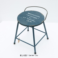 鐵皮椅 鐵椅 餐椅 園藝雜貨庭院室內裝飾迷你鐵藝板凳 鐵皮小椅子戶外擺件『WW0744』