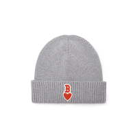 【MLB】童裝 毛帽 童帽 Heart系列 波士頓紅襪隊(7ABNH0136-43MGS)