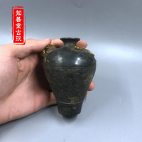 仿古古玩雜項收藏 黃銅純銅鎏金小花瓶 蛇鼠圖案花瓶單個價格