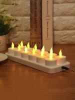 電子蠟燭/LED蠟燭 電子可充電小蠟燭燈led遙控仿真式婚慶劇本密室室內逃脫供奉道具