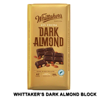 Whittaker's Dark Almond Chocolate Block 200g | 62% Cocoa