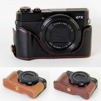 Genuine Real Leather Half Camera Case Grip for canon PowerShot G7X Mark II