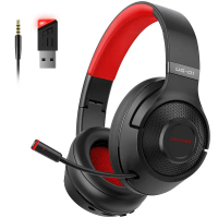 ชุดหูฟังบลูทูธไร้สาย, Picun UG01, 2.4Ghz, สำหรับ PS5, PS4 และ PC นักเล่นเกม, หูฟังเกมมิ่งแบบมีสายแบบ